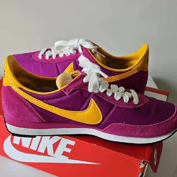 Nike Pink and Yellow Retro Sneakers - Picture 9 of 9